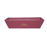Corbeille carton rectangulaire Épicerie fine 24 x 10 x 6 cm bordeaux, paquet de 10
