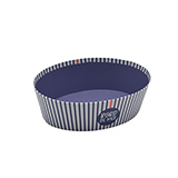 Corbeille ovale carton forme panier mer bleu marine 26x19,3x8cm - Corbeilles carton