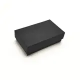Écrin bijou plat pour Parure & Bracelet carton kraft Noir 8,3 x 5 x 2,5 cm insert velours - Boite bijoux – Lot de 20