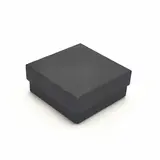 Écrin bijou pour Parure & Bracelet carton kraft noir 8 x 8 x 3,5 cm insert velours - Boite bijoux – Lot de 20