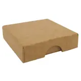 Écrins à bijoux kraft brun 6x6x1,6cm – Paquet de 20