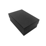 Boîte cadeau noire carton kraft 11 x 16 x 6 cm - Paquet de 6