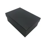 Boîte cadeau noire carton kraft 15 x 21 x 8 cm - Paquet de 4