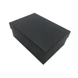 Boîte cadeau noire carton kraft 15 x 21 x 8 cm - Paquet de 4