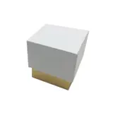 Écrin bijoux carton kraft Blanc / Or 6 x 6 x 6 cm - Ecrin pour bague - Boîte bijoux - Paquet de 12
