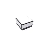 Boîte à bijoux carton 5 x 5 x 3 cm blanc liseré noir – écrin bijoux carton – Lot de 20
