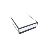 Boîte à bijoux carton 7,5 x 7,5 x 3,5 cm blanc liseré noir – écrin bijoux carton – Lot de 20