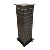 Colonne Square rainurée 4 faces sur roulettes