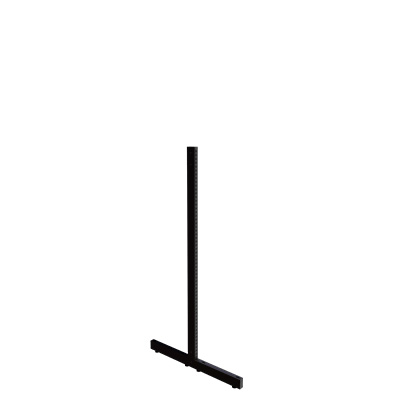 Montant noir sablé avec 2 embases soudées