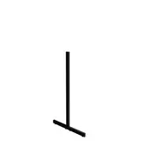 Montant noir sablé avec 2 embases soudées