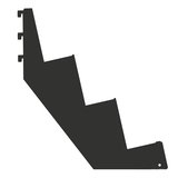 Console noir sablé 3 niveaux pour tablettes presse/librairie