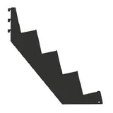 Console noir sablé 4 niveaux pour tablettes presse/librairie