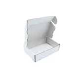 Carton d'expédition blanc 15x10x4 cm – Boîte carton kraft renforcé 365g – fermeture sans adhésif - Lot de 20