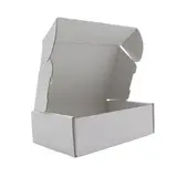 Carton d'expédition blanc 25x20x7 cm – Boîte carton kraft renforcé 350g – fermeture sans adhésif - Lot de 20