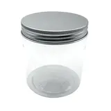 Pot à vis PET transparent avec couvercle aluminium 500 ml, paquet de 6