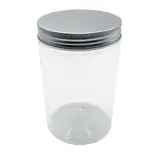 Pot à vis PET transparent avec couvercle aluminium 800 ml, paquet de 6