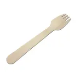 Fourchette en bois 16 cm - Couvert en bois - Paquet de 100