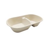 Boîtes à compartiments 1000ml bagasse 23,5 x 13 x 7 cm - Paquet de 50