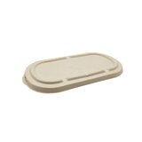 Couvercle bagasse pour boîtes à compartiment 24 x13,5 x 1,1 cm - Paquet de 50