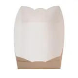 Barquette kraft brun / blanc 20 x 14 x 5 cm - Barquette carton - Lot de 100