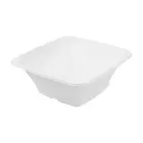 Bol salade 950 ml fibre végétale 17,5 x 17,5 x 7 cm - Bol salade biodégradable - Lot de 50