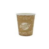 Gobelet boisson chaude 18 cl / 6oz ø 7,8 cm - Gobelet carton - Gobelet café - Brun / Blanc - Lot de 50
