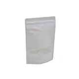Doypack sachets kraft à fenêtre et fermeture zip - blanc - 750 ml
