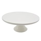 Plat de présentation sur pied céramique Ø28cm - Présentoir à gâteau - Blanc