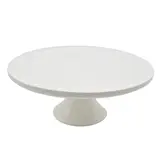 Plat de présentation sur pied céramique Ø28cm - Présentoir à gâteau - Blanc