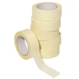 Ruban de masquage 38 mm x 50 m crème - Adhésif de masquage - Scotch peinture - Lot de 6