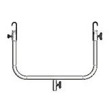 Chandelle double pour parasol Tube ø 25 mm L 55 cm - Double U fixe