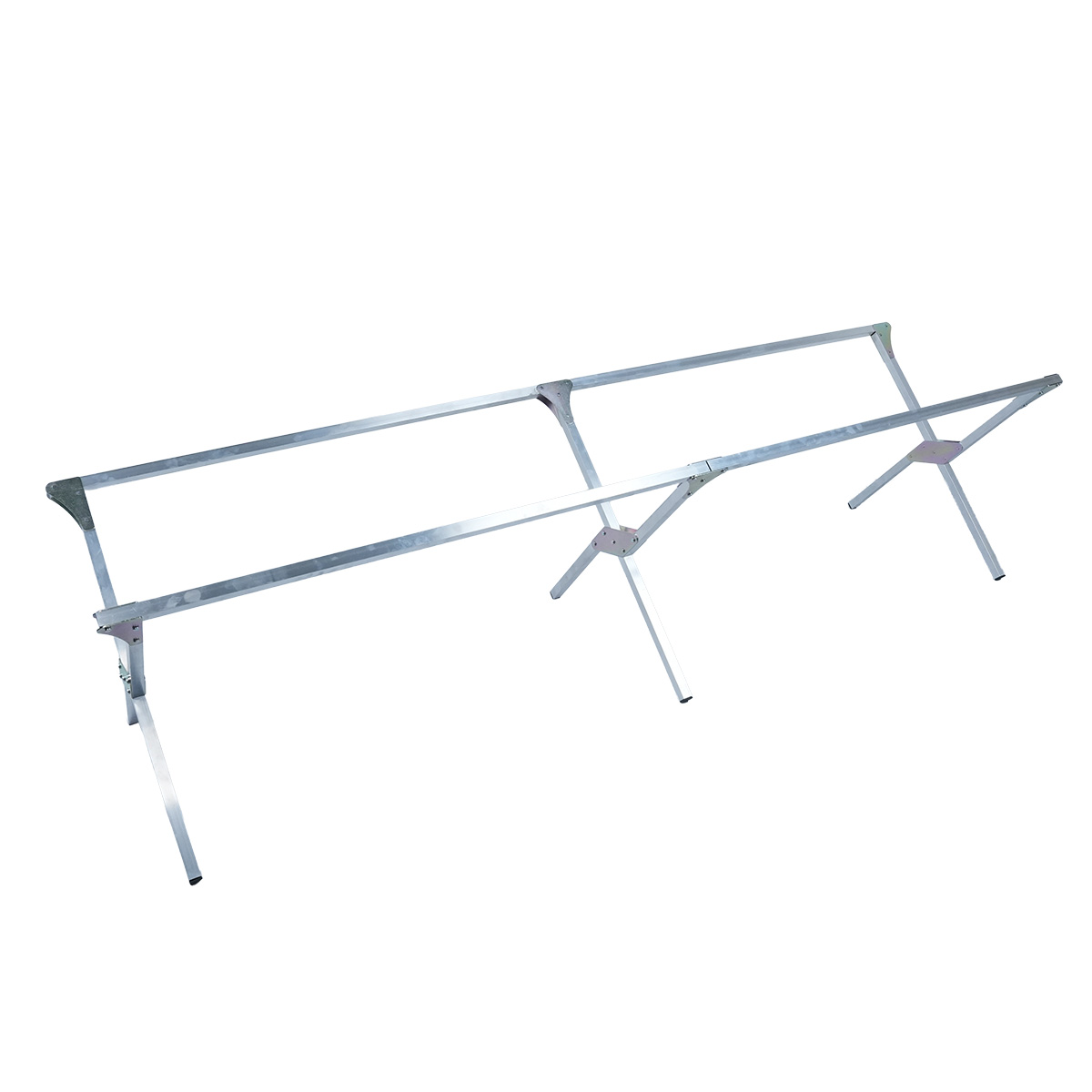 Lit de camp de marché pliant aluminium 200 x 65 x 50 cm - Lit de camp forain