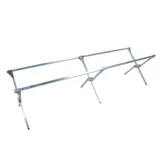 Lit de camp de marché pliant aluminium 200 x 65 x 50 cm - Lit de camp forain