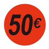 Gommettes adhésives 50€ - Gommettes adhésives évènementielles