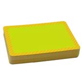 Étiquettes carton indélébiles jaune fluo liseré rouge 8 x 6 