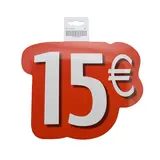 Affiche prix 10€ cartonnée Rouge / Blanc 28 x 21,5 cm