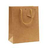 Sacs kraft Luxe - 18 + 10 x H 22,7 cm - par 20 - Sacs kraft Luxe