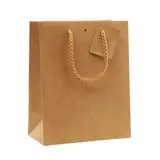 Sacs kraft Luxe - 18 + 10 x H 22,7 cm - par 20