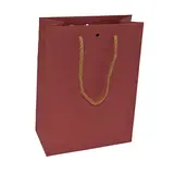 Sacs kraft vieux rose avec poignées cordelettes - 16 + 8 x H 22 cm