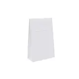 Pochette cadeau blanche mate pelliculée fermeture adhésive 10+4,5x16 cm – Paquet de 50