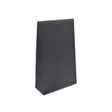 Pochette cadeau noire mate pelliculée fermeture adhésive 14+5,5x23 cm – Paquet de 50