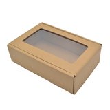 Boîte cadeau carton à fenêtre 35 x 24,5 x 10 cm – Lot de 10