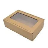Boîte cadeau carton à fenêtre 35 x 24,5 x 10 cm – Lot de 10