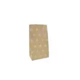 Sac SOS kraft brun à étoiles blanches 13+8x24cm 70g/m² – Paquet de 250