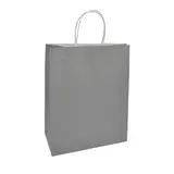 Sac kraft gris poignées torsadées 35x14x44cm – Paquet de 50