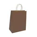 Sac kraft marron chocolat à poignées torsadées 35 x 14 x 44 cm - Paquet de 50