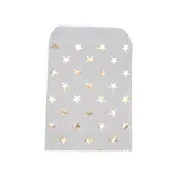 Pochettes cadeaux kraft blanc étoiles or dorure à chaud 13 x 18 cm 50 g/m² - Paquet de 100
