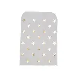 Pochettes cadeaux kraft blanc étoiles or dorure à chaud 13 x 18 cm 50 g/m² - Paquet de 100