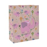 Sac papier motif éléphants 26x12x32 cm – Paquet de 20