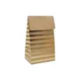 Pochette cadeau papier kraft à rabat motif rayures dorées 8x4,5x11 cm – Sachet cadeau - Paquet de 20